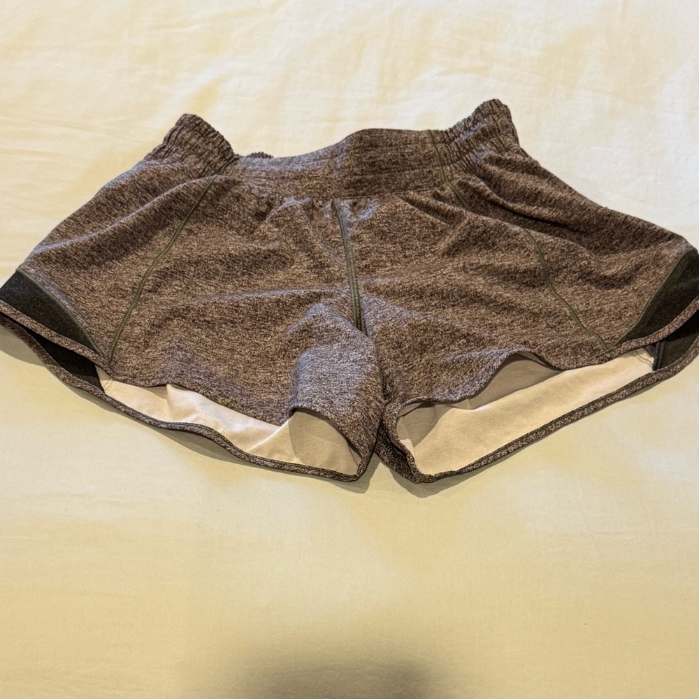 lululemon athletica Heathered Gray Unlined Athletic Shorts - 6
